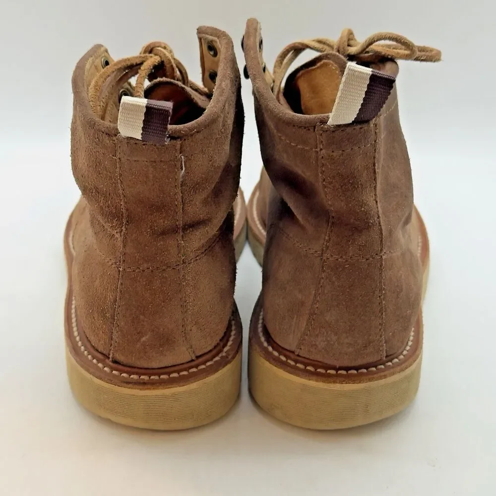 Coach Derek Moc Toe Chukka Men's 11 M Brown Suede Leather Lined Lace Up Boots